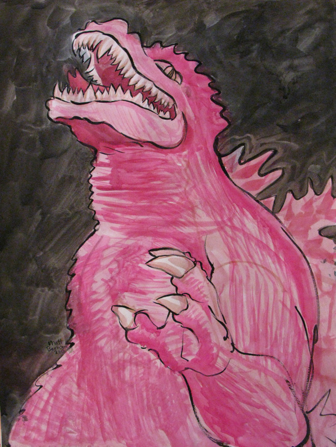 Godzilla was my model at the last Art Party at the All Asia.   These are all 18&quot;x24&quot;