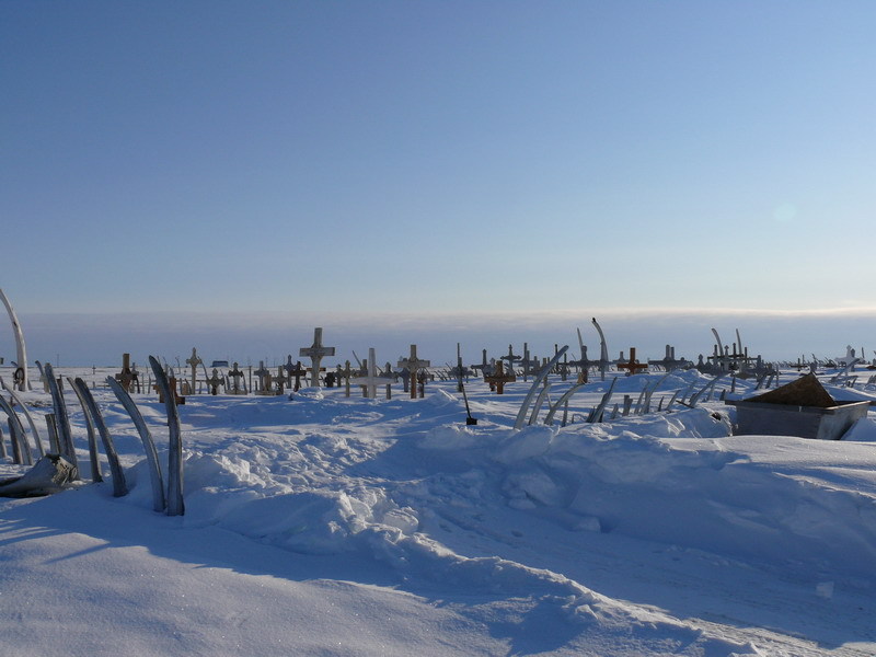 sixpenceee:  A graveyard that uses whale bones as a fence. (Source)