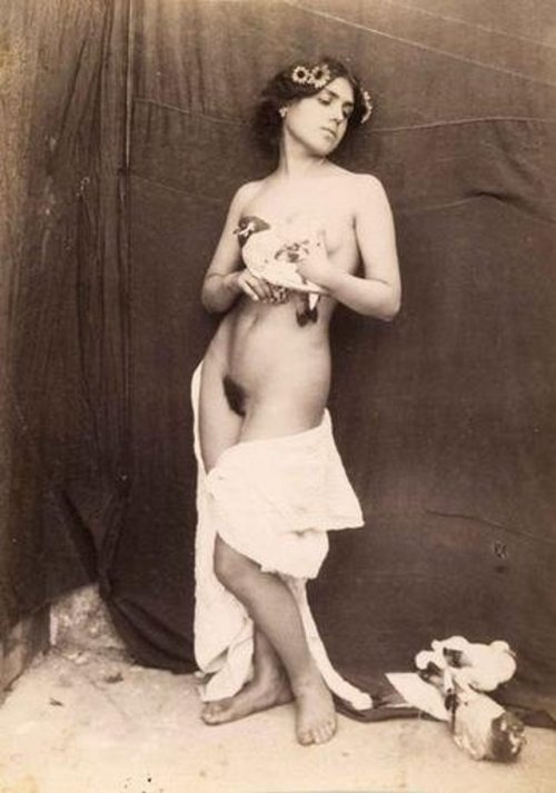 Vincenzo Galdi: Nudo con piccioni, 1900 