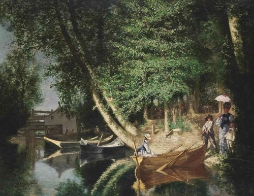 Ernest Louis PichioA sunny afternoon on the riverside, 1875