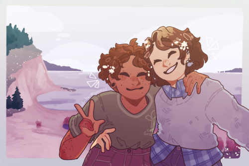 winter-mornings:Wanted to draw them at their favorite hangout spot!
