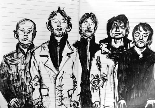 art-of-a-wicked-child:Can’t believe I’m seeing these dorks in only seven days. #radiohead #posca #sk