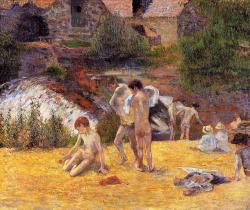 Paul Gauguin:   Bathing Place  (1886)