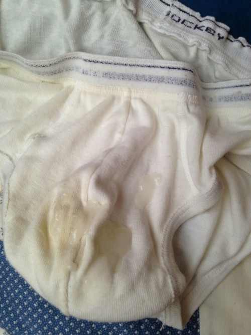 myunderpants4321: my cum rag took a …beating this morning as in …beat off my cock and 