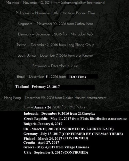 fallenmovie2015: #Fallen movie release dates we know so far! (whenever there’s a new date, thi