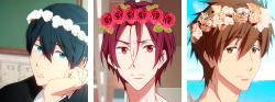 hheartflia:  Free! - Flower Crowns ヾ(=^▽^=)ノ 