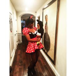 jayonslaycarter:  October 31, 2015Halloween with the Weatherspoons. Kelly and Titan as Minnie and Mickey Mouse. How cute.Src: Instagram kellyrowland x, x