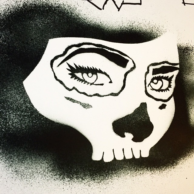 Framework 💀 4 Inch Stencil Test #wip #papermonster #stencil #stencilart #stencilgraffiti #commission #skull #graffiti #graffitiart #eyes #streetart #urbanart #mask #skullmask #spraypaint