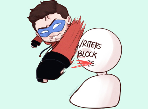 rediculous-art: Having troubles with art block or writer’s block? Don’t worry, Jackie’s here to save