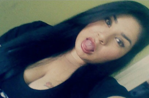 exgflatinascuties:  Gladis from Mission Viejo! Submission! Jamesg9@ymail.com hittem up  Pretty awesome dark areolas!!