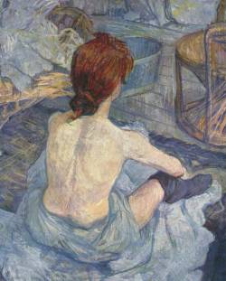 apoetreflects:  Painting: Henri de Toulouse-Lautrec, Woman at Her Toilette, 1896 