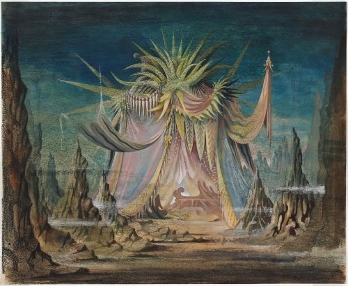 electripipedream: Loudon Sainthill, Set design for The Queen of Shemakhan’s Magic Tent fr