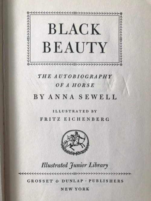 Someone posted about Black Beauty not too long ago, and it inspired me to pick it up. I started read