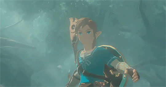 The Legend of Zelda: Ocarina of Time. Link pulling the Master Sword  animated gif