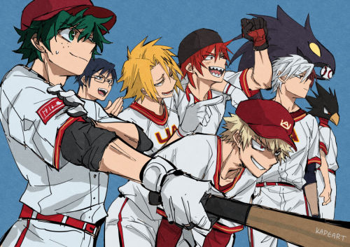 kadeart: BASEBALLprint available https://kadeart.bigcartel.com/product/bnha-bnha-postcard-set