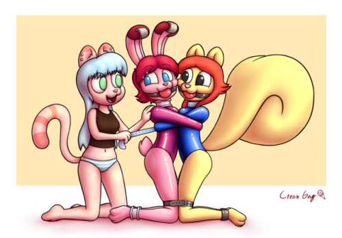 Commission: Bunnytam and Aki prt2 Tam belongs to  Bunnytam Aki belongs to crab-pinchesand Clary