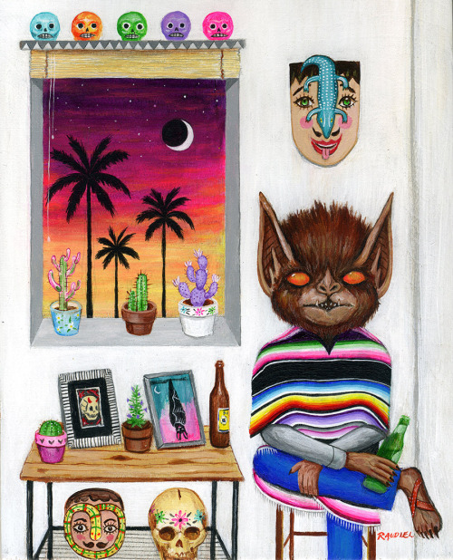 foxtial:  raudiel:  The Sunset CollectorAcrylic on Wood  Me