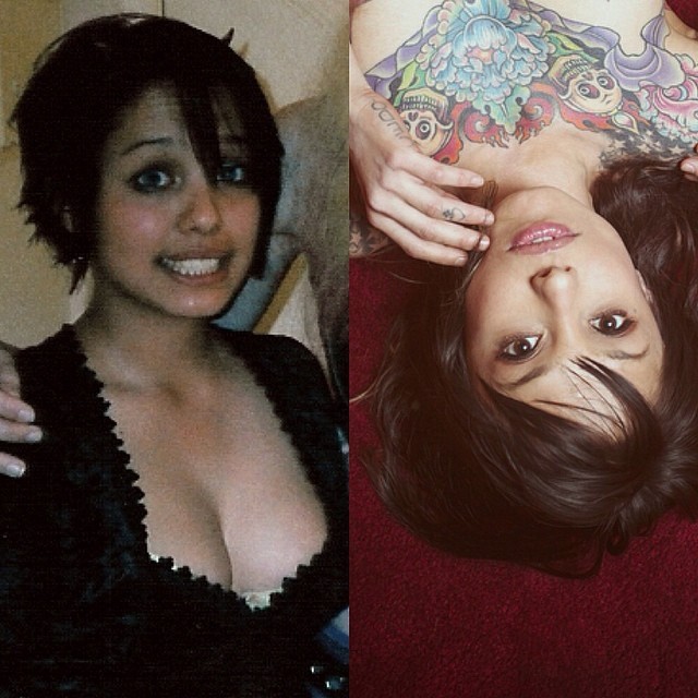 ginzilla:  #TransformationTuesday #TattooTuesday 11 years ago to now // Photo on