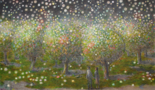 Laima Bikše (b.1970) - Night Blooming Apple Trees. 2014.