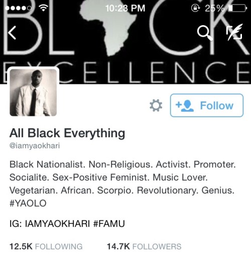 blackfemalepresident:#BlockOutYao everyone please block this disgusting predator iamyaokhari on twit