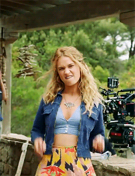 tandysbowens:Lily James Behind the Scenes of Mamma Mia! Here We Go Again (2018)