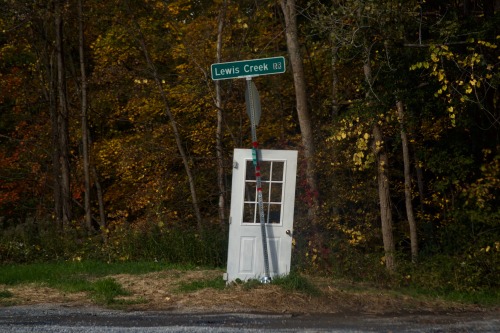 highways-are-liminal-spaces:I found a door to another world in the woods last weekendNorth Ferrisbur