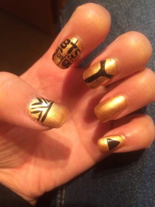 huynner:BTS and VIXX nail art for Kcon ‘14!!