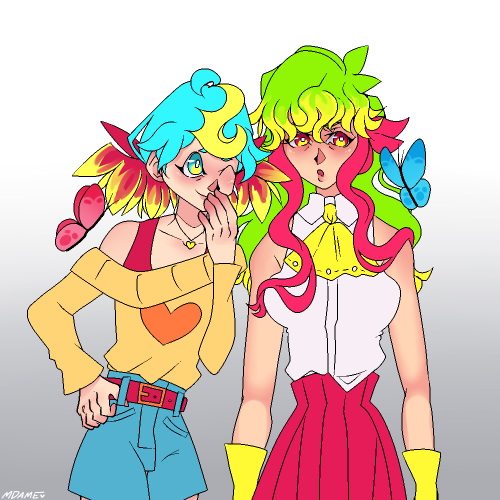 Wanted to redraw this shot of my Yugioh ocs I last drew in High school! <3 