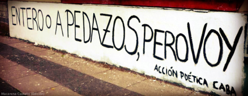 viajedecalma:  Salgo de éste pozo, y arranco todo de cero.  Y ahora se inclina la balanza y ahora pido yo. Pido que se abra todo porque acá voy de nuevo, ENTERO O A PEDAZOS PERO VOY. http://www.youtube.com/watch?v=Mm5u5dxE5Mg 