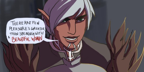ineffablewitch:                           “….Flatterer.”Also known as the only time Winter Hawke did