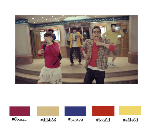 kweenjinyoung:  B1A4 + Color Palettes [inspired by x] 