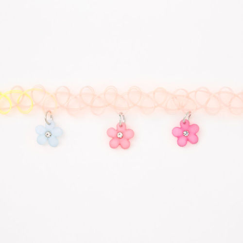 Pastel Flower Power Tattoo Choker From Claires