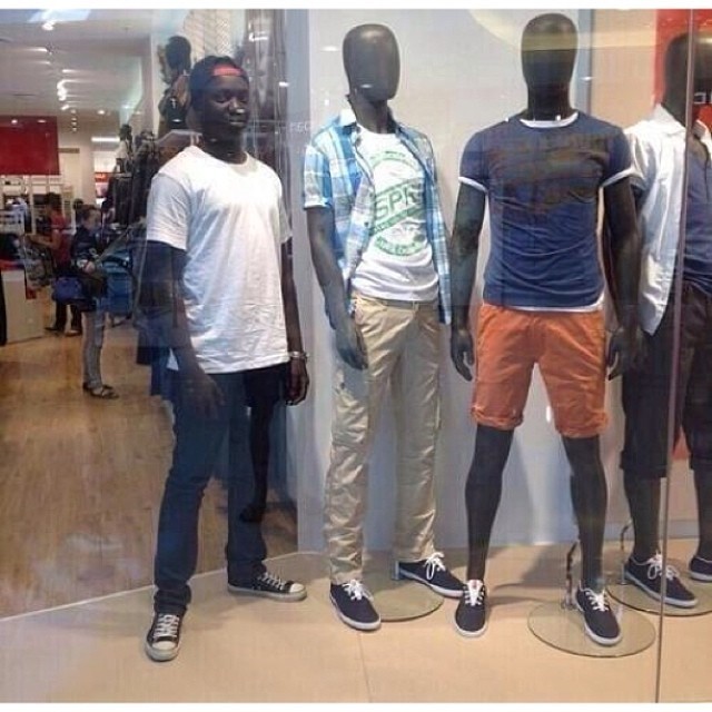 afeezus:  When you playing hide n seek in the mall