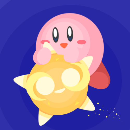 eriget:Kirby with Miniorメテのカービィ（激寒）ベジ絵初挑戦です