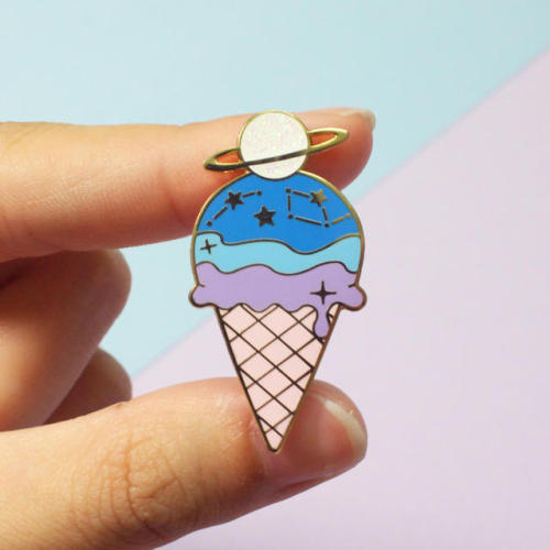 sosuperawesome:  Intergalactreat Enamel Pins by From Jae on Etsy  See our ‘enamel pins’ tag  I love the third one :3