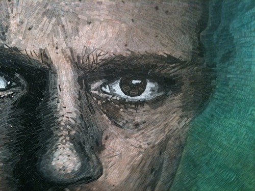 2headedsnake:  Shredded poetry portraits by Jamie Poole
