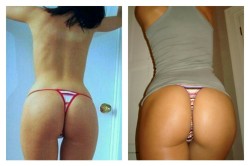 fitwithass:  Before and after. Yay squats.