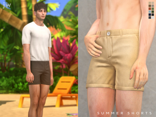 Summer Shorts- new mesh with 12 swatches - specular/normal/shadow maps + custom thumbnails- pol