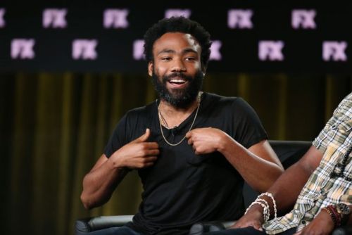 Donald Glover speaks onstage during the FOX/FX Networks portion of the 2018 Winter Television Critic