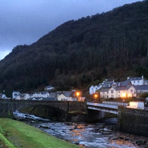 And Lynmouth looking south to the point where the two Lyn rivers meet under the road. In a few month