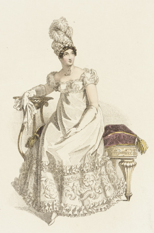 Fashion Plate (Evening Dress) Rudolph Ackermann (England, London, 1764-1834) England, London, Februa