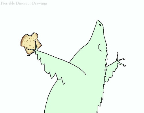 shittydinosaurdrawings:  garlic bread. porn pictures