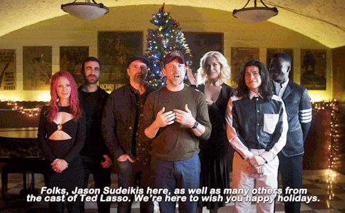 Jason Sudeikis &amp; the cast of Ted Lasso wish you Happy Holiday. 