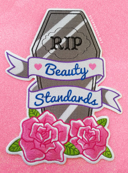 sugarbone:  ♥ RIP BEAUTY STANDARDS ♥ Large 8x10 iron on back patch by SUGARBONES 