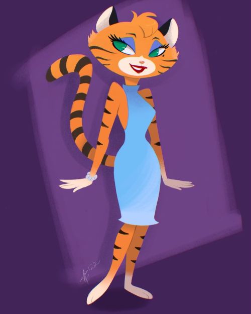 I was finally able to finish something, so much going on right now. Mitzi Glitzi as a tiger celebrat