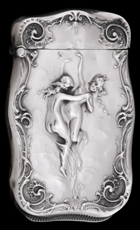 draculasdaughter: Silver Match Safe, Hayden Manufacturing Co., Newark, New Jersey, circa 1900.