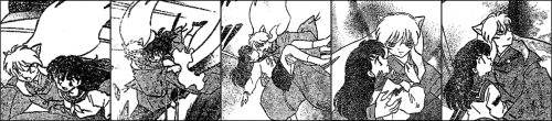 inukagkids: Inuyasha and Kagome are pretty much glued to each other, part three. [part 1] [part