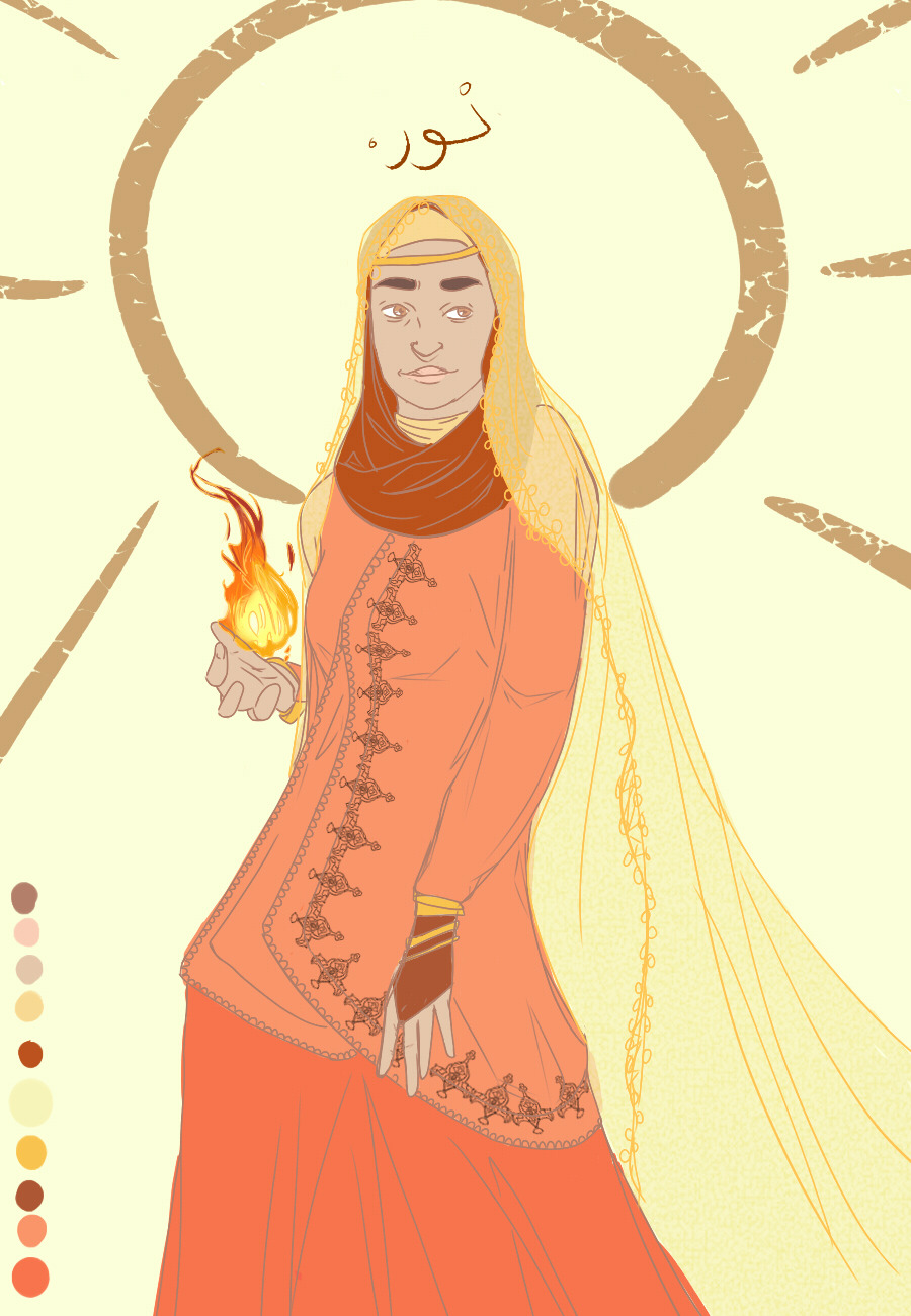 wardengrey:  My own take on Queen Noor uwu How can you not adore these Frozen headcanons.
