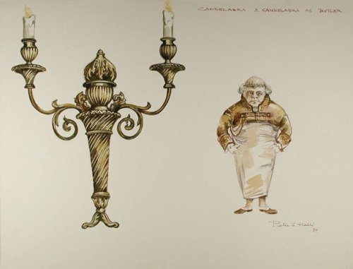 Mrs. Potts and Lumiere Character Designs 