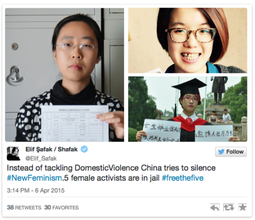 micdotcom:These 5 detained Chinese women are the next Pussy Riot Zheng Churan. Wang Man. Wu Rongrong. Wei Tingting. Li Maizi. These are the five Chinese women, ages 25 to 33, whom the Chinese government have detained on charges of “picking quarrels